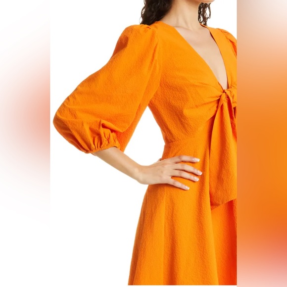 TED BAKER LONDON 🆕 Jozelyn Knot Front Dress. Sz 14. Gorgeous color & Design 🔥 - Picture 5 of 7